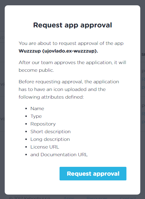 Approval screenshot